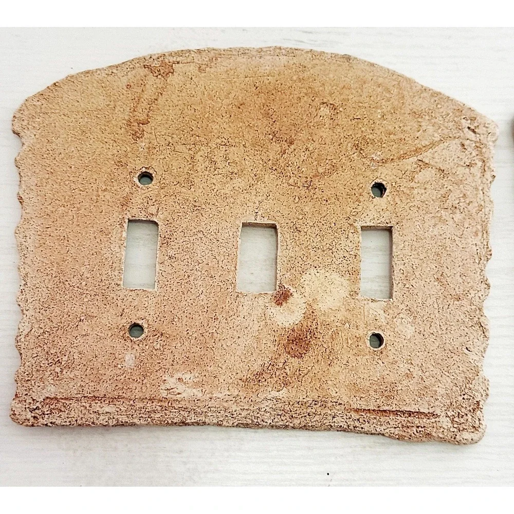 Vintage Ceramic Bamboo Light switch Covers. Set Of 2. 7